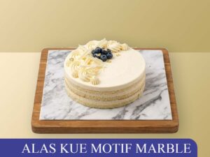 ALAS KUE MOTIF MARBLE KOTAK