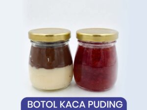 BOTOL KACA PUDING 100 ML + TUTUP ALU